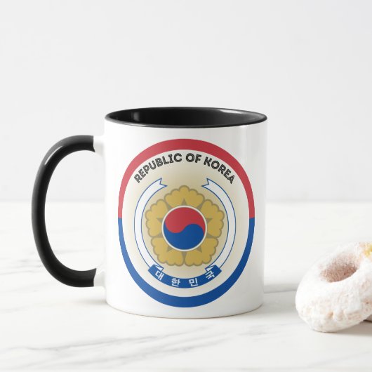 Zuid-Korea Erfgoed Embleem Mok (Met donut)