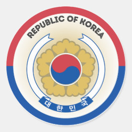 Zuid-Korea Erfgoed Embleem Ronde Sticker