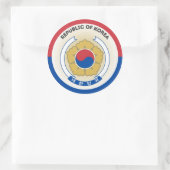 Zuid-Korea Erfgoed Embleem Ronde Sticker (Tas)