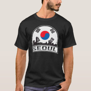 Zuid-Korea esthetisch Koreaans vlagkapitaal T-shirt