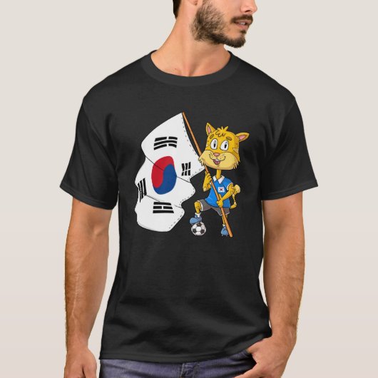 Zuid-Korea fan kat T-shirt (Voorkant)