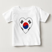 Zuid-Korea Flag Hart T-shirt (Voorkant)