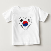 Zuid-Korea Flag Hart T-shirt