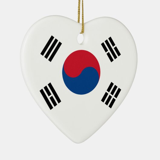Zuid-Korea Flag Heart Ornament (Rechts)