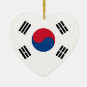 Zuid-Korea Flag Heart Ornament (Voorkant)