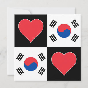 Zuid-Korea Flag Heart Patriotic Koreaans Groen Kaart