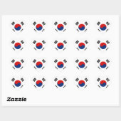 Zuid-Korea Flag Heart Sticker (Vel)