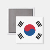 Zuid-Korea Flag Magnet (Voorkant / Achterkant)