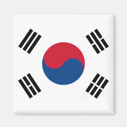 Zuid-Korea Flag Magnet (Voorkant)