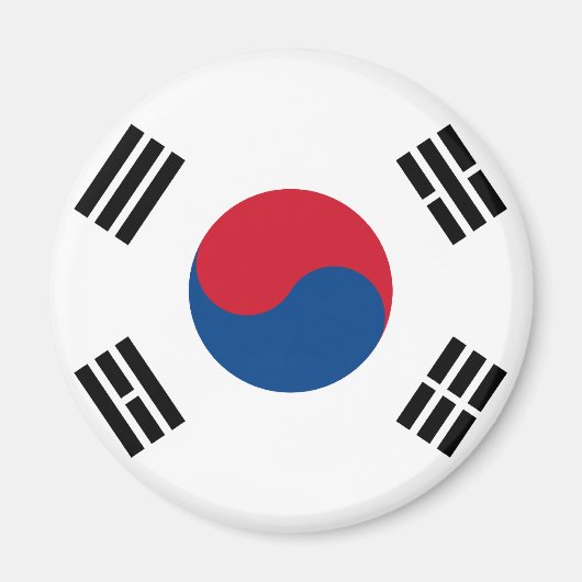 Zuid-Korea Flag Magnet (Voorkant)
