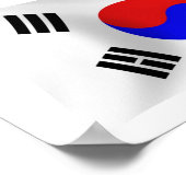 Zuid-Korea Flag Poster Print (Hoek)