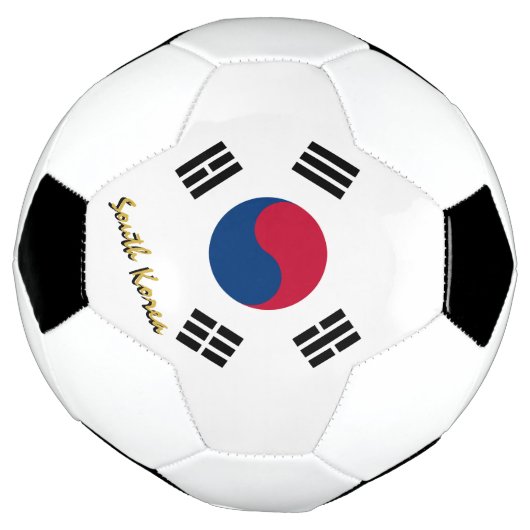 Zuid-Korea Football en Koreaanse vlag / sport Voetbal (Gedraaid)