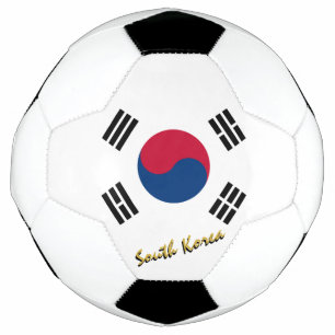 Zuid-Korea Football en Koreaanse vlag / sport Voetbal