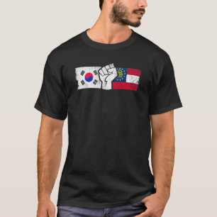 Zuid-Korea Georgië vlaggen Zuid-Korea Groen in ons T-shirt