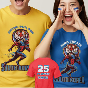 Zuid-Korea Gridiron Tijger Voetbal Atleet Dynami T-shirt