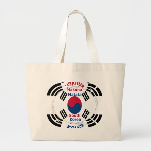 Zuid-Korea Grote Tote Bag (Voorkant)