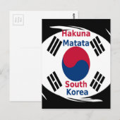 Zuid-Korea Hakuna Matata Art Print/Graphic Briefkaart (Voorkant / Achterkant)