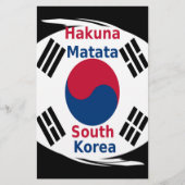 Zuid-Korea Hakuna Matata Art Print/Graphic Briefpapier (Voorkant)