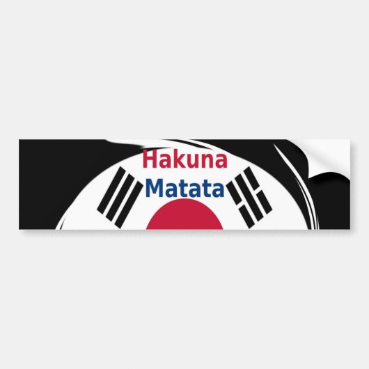 Zuid-Korea Hakuna Matata Art Print/Graphic Bumpersticker (Voorkant)