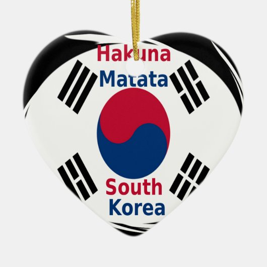 Zuid-Korea Hakuna Matata Art Print/Graphic Keramisch Ornament (Voorkant)