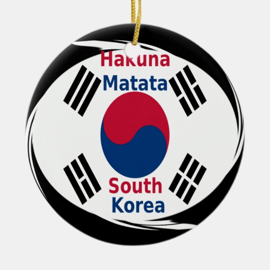 Zuid-Korea Hakuna Matata Art Print/Graphic Keramisch Ornament (Voorkant)