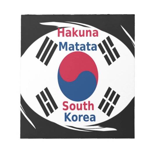 Zuid-Korea Hakuna Matata Art Print/Graphic Notitieblok (Voorkant)