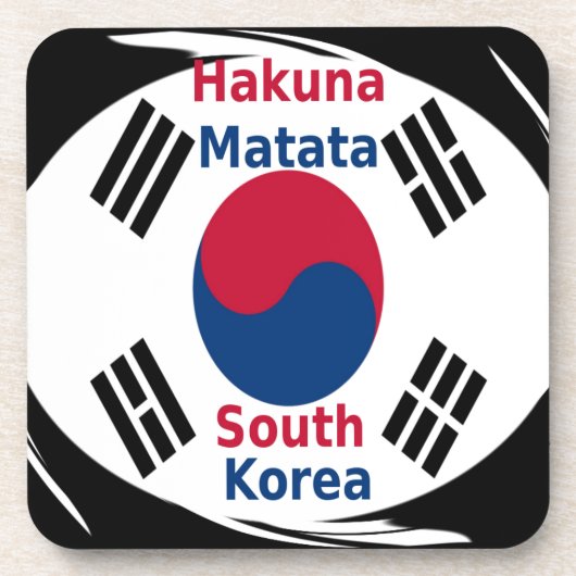 Zuid-Korea Hakuna Matata Art Print/Graphic Onderzetter (Voorkant)