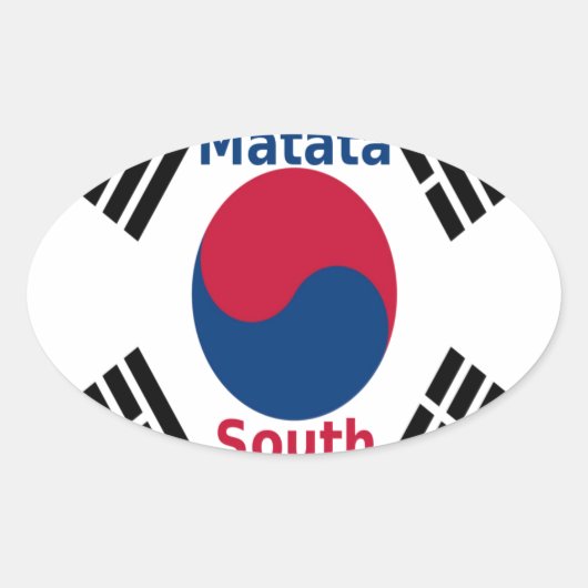 Zuid-Korea Hakuna Matata Art Print/Graphic Ovale Sticker (Voorkant)