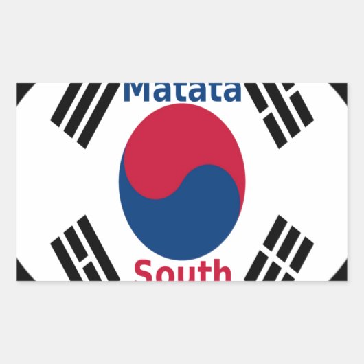 Zuid-Korea Hakuna Matata Art Print/Graphic Rechthoekige Sticker (Voorkant)