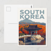 Zuid-Korea Herfstpaleis Briefkaart (Voorkant / Achterkant)