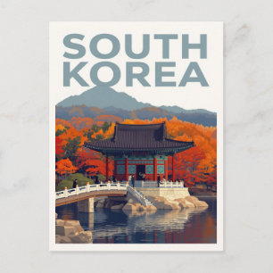 Zuid-Korea Herfstpaleis Briefkaart