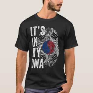 Zuid-Korea Het zit in mijn DNA Zuid-Koreaans vinge T-shirt