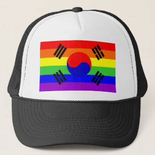 zuid - korea homo trotse regenboogvlag homoseksuee trucker pet