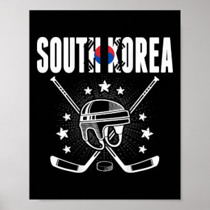 Zuid-Korea IJshockeyfans Jersey Koreaanse Vlag Puc Poster