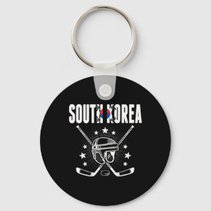 Zuid-Korea ijshockeyfans jersey Koreaanse vlag Puc Sleutelhanger