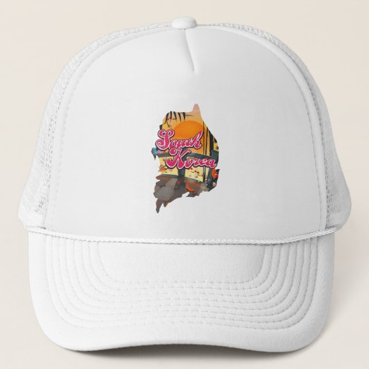 Zuid-Korea kaart Trucker Pet (Voorkant)