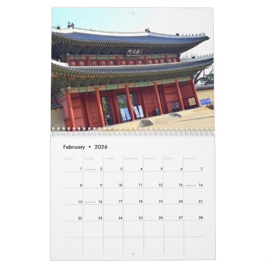 Zuid-Korea Kalender (Feb 2026)