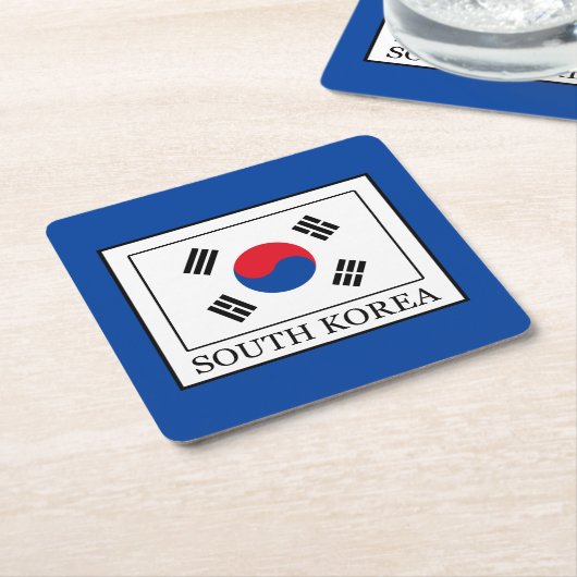 Zuid-Korea Kartonnen Onderzetters (Schuin)