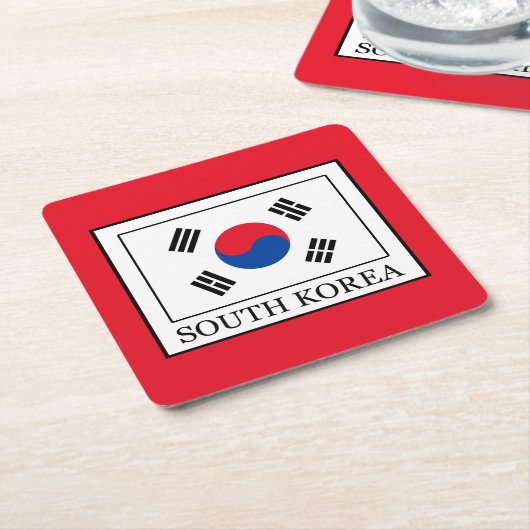 Zuid-Korea Kartonnen Onderzetters (Schuin)