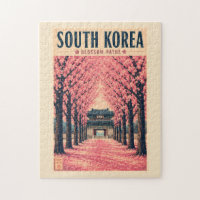 Zuid-Korea Kersenbloesem Illustratie Reis Kunst