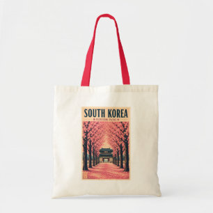 Zuid-Korea Kersenbloesem Illustratie Reis Kunst Tote Bag