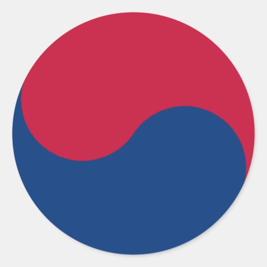 Zuid-Korea/Koreaanse vlag Ronde Sticker (Voorkant)
