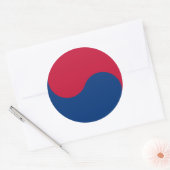 Zuid-Korea/Koreaanse vlag Ronde Sticker (Envelop)
