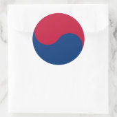 Zuid-Korea/Koreaanse vlag Ronde Sticker (Tas)