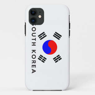 zuid - korea - landenvlag - tekst iPhone 11 hoesje