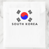 zuid - korea - landenvlag - tekst rechthoekige sticker (Tas)