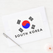 zuid - korea - landenvlag - tekst rechthoekige sticker (Envelop)