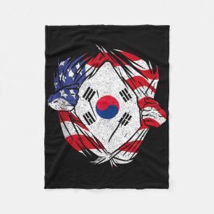 Zuid-Korea Liefde Zuid-Korea Trots Koreaanse Patri Fleece Deken