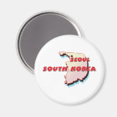Zuid-Korea Magnet (Voorkant / Achterkant)