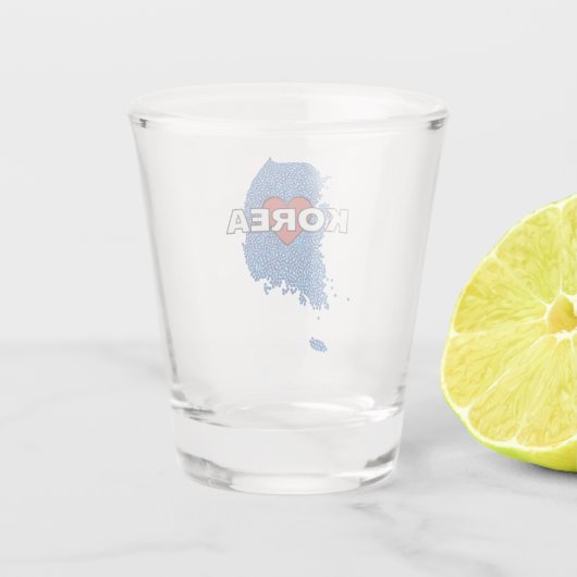 ZUID-KOREA met LOVE Soju Shot Glas (Achterkant)